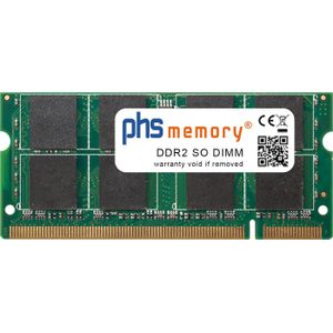 PHS-memory 2GB RAM-geheugen voor Acer eMachine G620 DDR2 SO DIMM (Acer eMachine G620, 1 x 2GB), RAM Modelspecifiek