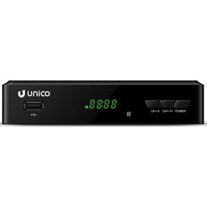 Unico 02db1553bk00 (0.03 GB, DVB-T2), TV-ontvanger, Zwart
