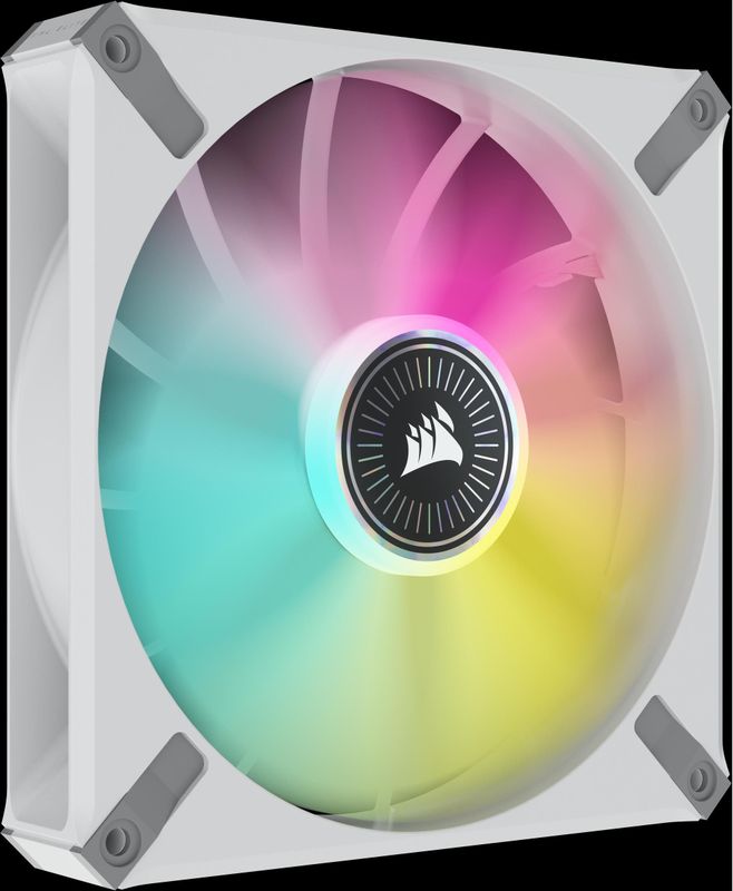 CORSAIR ML140 RGB ELITE - 140 mm RGB-Fan - Wit Frame - Set van 2