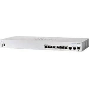 Cisco Business 350-serie CBS350-8XT - S (8 ports), Netwerkschakelaar, Zwart, Grijs