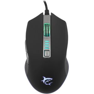 White Gaming muis Shark Octavius met RGB verlichting (Bedraad), Muis, Zwart