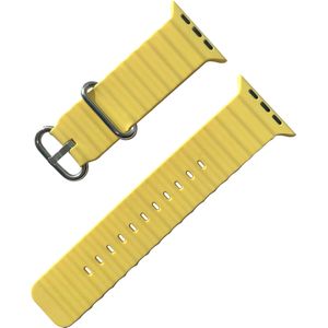 Peter Jäckel WATCH BAND voor Apple Watch Ultra 49mm/ Watch 45/44mm (Series 4 - 9)/ 42mm (Series 1 - 3, Horlogebandjes, Geel