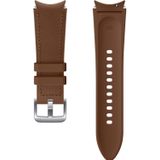 Samsung Hybride lederen band (20 mm, Leer, Fluorelastomeer), Horlogebandjes, Brons
