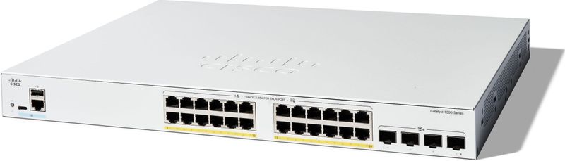 Cisco - Catalyst 1300 - Netwerkschakelaar - Grijs - 24 Poorten - 375 W PoE
