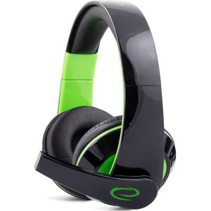 Esperanza - EGH300G - Gaming Headset - Zwart, Groen - Bedraad
