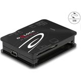 Delock - USB 2.0 Kaartlezer - Voor CF / SD / Micro SD / MS / XD / M2 - Zwart