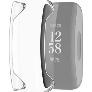 Cover-Discount Fitbit Inspire 2 - Rubberen beschermhoes transparant, Sporthorloge + Smartwatch-accessoires, Transparant