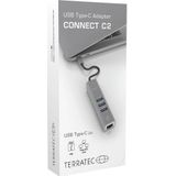 Terratec Connect C2 - USB-C Gigabit Ethernet Adapter - 3 Poort USB 3.0