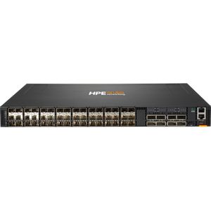 HPE Aruba 8325-48Y8C, 48p SFP/+/28, 8p QSFP+/28, 6 Back-to-Front Fans en 2 PSU - Bundel (48 ports), Netwerkschakelaar, Zwart