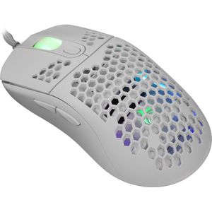 White Shark Galahad Gaming Muis Lichtgewicht RGB - 6400 DPI - Wit