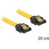 Delock - SATA-kabel - Geel - 6 Gb/s - 20 cm