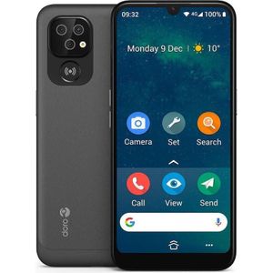 Doro 8100 zonder voedingseenheid (32 GB, Zwart, 6.10", 4G), Smartphone, Zwart