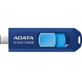 Adata FLASHGEHEUGEN USB-C 256GB/ACHO-UC300-256G-RNB/BU (256 GB, USB-C), USB-stick, Blauw
