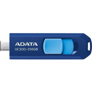Adata FLASHGEHEUGEN USB-C 256GB/ACHO-UC300-256G-RNB/BU (256 GB, USB C), USB-stick, Blauw