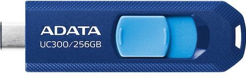 Adata FLASHGEHEUGEN USB-C 256GB/ACHO-UC300-256G-RNB/BU (256 GB, USB-C), USB-stick, Blauw