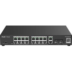 Ruijie - 20-poorts Gigabit Smart POE Switch - Zwart - 16 PoE/PoE+ Poorten