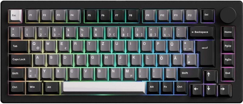 Akko Monsgeek M1 V5 (DE, Draadloze), Toetsenbord, Zwart