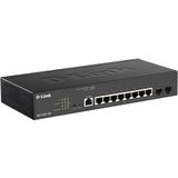 D-link - DGS-2000-10P - Switch - Zwart - 8 Poorten, PoE, Layer 2/3 Lite Beheer