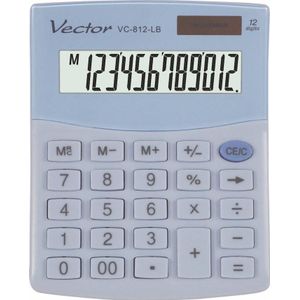 Vector, Zakrekenmachines, Calculatorius Vector Smart 3724 KAV VC-812 LB (Zonnecellen, Batterijen)