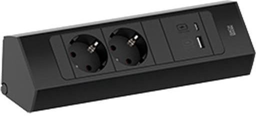 Stopcontact - Zwart - Kunststof