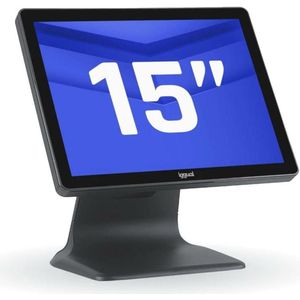 Iggual Alles-In-Einem TPV AIO 15" J4125 4GB 128GB 6USB 15" Intel Celeron J4125 4 GB RAM 128 GB SSD (128 GB, 4 GB, Intel Celeron J4125, UHD Graphics 600), PC, Zwart