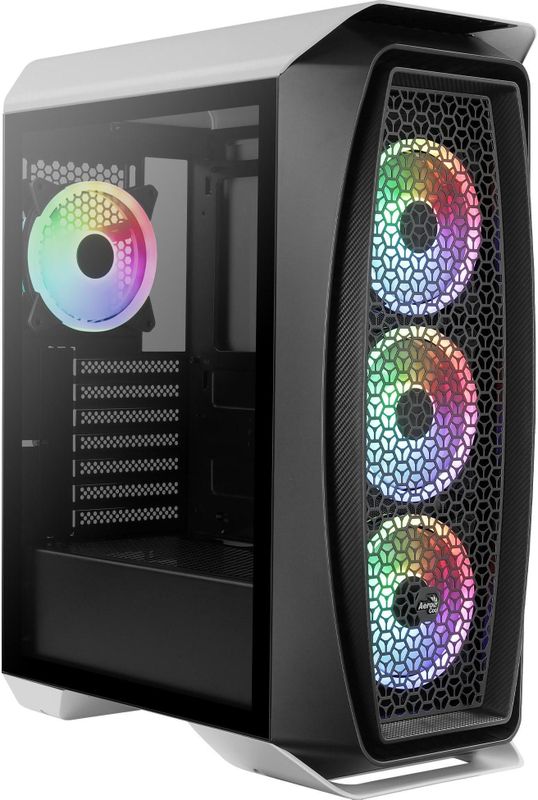 Computer Case - Mesh Frontpaneel - Zwart - Gehard Glas - Inclusief 4 ARGB Fans