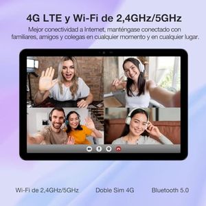 Doogee 10,1 inch FHD+ tablet, 15 GB RAM, 256 GB ROM, Android 12, 4G LTE, WiFi, 13 MP + 8 MP (4G, 10.10", 256 GB, Roze), Tablet, Roze