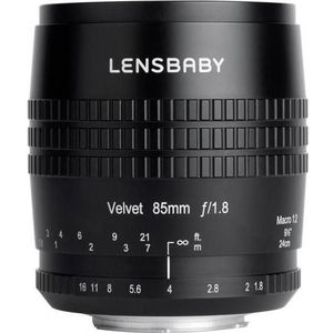 Lensbaby Velvet 85mm f/1.8 Canon EF (Canon EF, APS-C / DX, Volledig formaat), Objectief, Zwart
