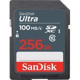 SanDisk Ultra (SDXC, 256 GB, U1, UHS-I), Geheugenkaart, Zwart