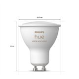 Philips Hue Slimme Lichtbron GU10 Spot - wit en gekleurd licht - 3-pack - Bluetooth