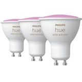 Philips Hue Slimme Lichtbron GU10 Spot - wit en gekleurd licht - 3-pack - Bluetooth