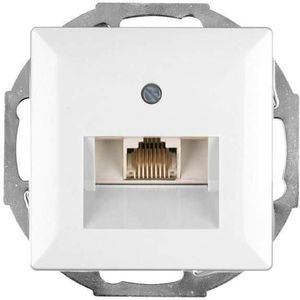 Abex Gniazdo RJ45 komputerowe pojedyncze nieekranowane 6Cat biały, Netwerkcamera, Wit