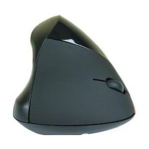 Exertis Connect Ergonomische verticale muis, voor rechtshandigen, draadloos, zwart voorkomt onnatuurlijk draaien (Draadloze), Muis, Zwart