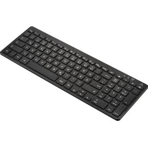 Renkforce RF-5799536 Draadloos toetsenbord Duits, QWERTZ Zwart (DE, Draadloze), Toetsenbord, Zwart