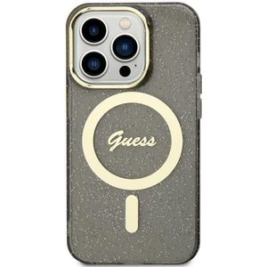 Guess GUHMN61HCMCGK iPhone 11 / Xr 6,1"" czarny/zwarte hardcase Glitter Gold MagSafe (iPhone 11), Smartphonehoes, Zwart