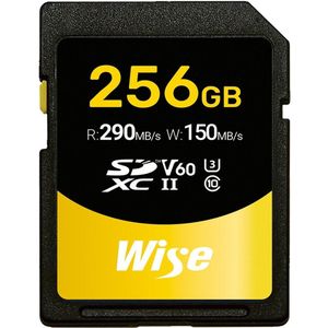 Wise - SDXC UHS-II V60 Geheugenkaart - 256 GB - Leesnelheid 290 MB/s