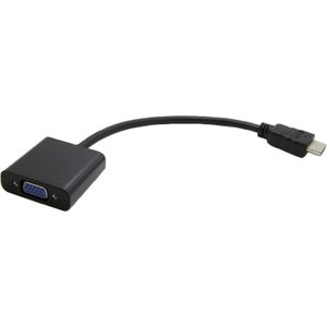 Value Adapterkabel HDMI - VGA ST/BU (VGA, 15 cm), Data + Video Adapter, Zwart