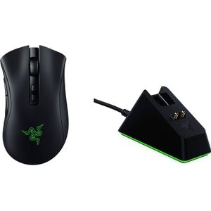 Razer Death Adder V2 Pro met laadstation (Bedraad, Draadloze), Muis, Zwart