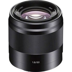 Sony E 50mm f/1.8 OSS (Sony E, APS-C / DX), Objectief, Zwart