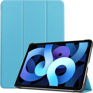 Cover-Discount iPad Air 10.9 - Tri-fold Smart Leather Case lichtblauw (iPad Air), Tablethoes, Blauw