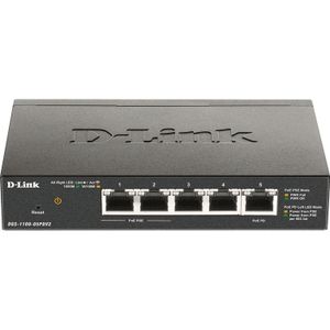 D-Link DGS-1100-05PDV2 Gigabit Smart Managed Switch (5 ports), Netwerkschakelaar