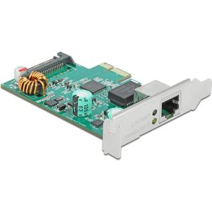 Delock PCI Express x1 kaart 1 x RJ45 2,5 Gigabit LAN PoE+ RTL8125 (Ethernet), Netwerkkaarten