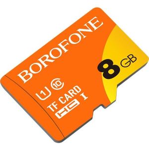 Borofone Geheugenkaart 8gb Sdhc Klasse10 75mb/S Microsd (8 GB, microSD), Geheugenkaart
