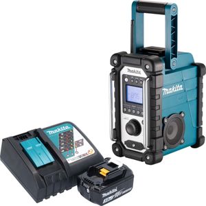 Makita DMR 116 RF1 Oplaadbare bouwplaatsradio 14,4 - 18 V AM FM AUX + 1x oplaadbare batterij 3,0 Ah + lader (AM, FM), Radio