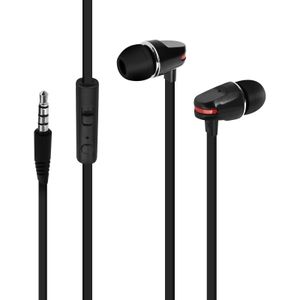 Forever Koptelefoon met platte kabel (Bedraad), Koptelefoon, Zwart