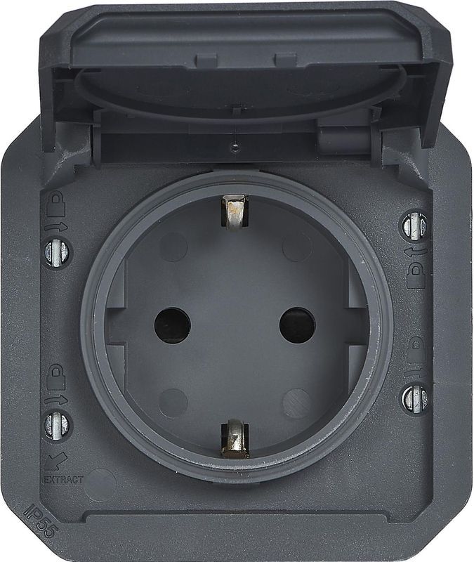 Plexo - Beschermende Contactdoos - Spatwaterdicht - IP44 - Wit