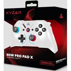 Kyzar Switch PRO-controller - Wit (Nintendo), Controller, Wit