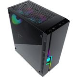 Gembird - Fornax 2000 - Midi Tower - Zwart - SGCC - RGB-verlichting
