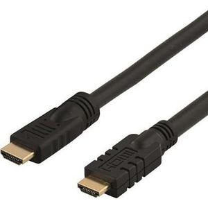 Deltaco actieve hdmi kabel hdmi hoge snelheid met ethernet 10m zwart (10 m, HDMI), Videokabel