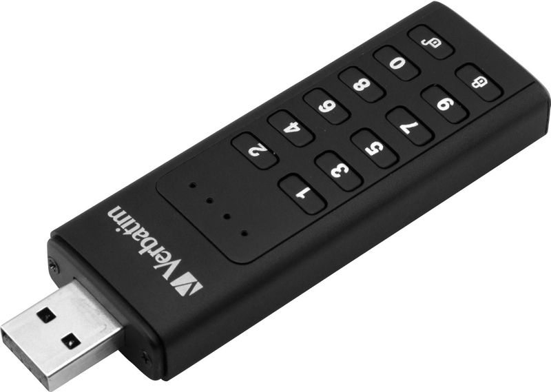 Keypad Secure USB-stick - 256-bits AES Hardwareversleuteling - Ingebouwd Toetsenbord